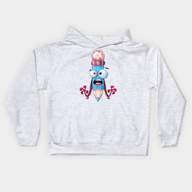 Scarred Pencil Kids Hoodie by GiftsRepublic